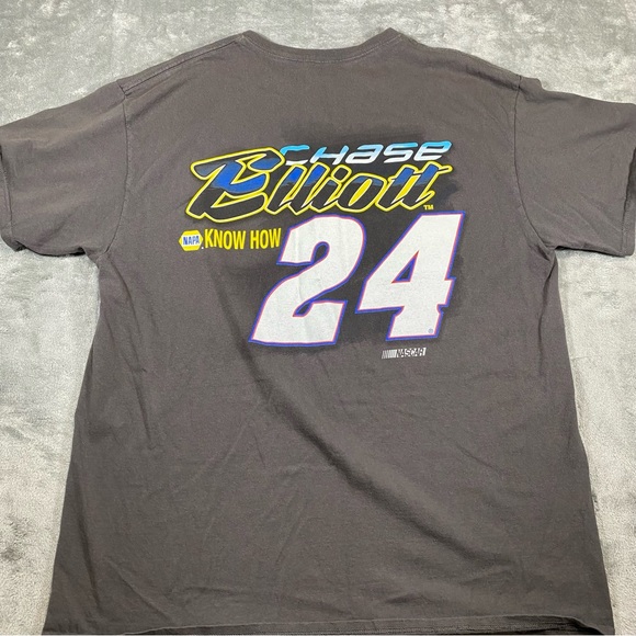 NASCAR Chase Elliott Mens T Shirt XL Gray NAPA #24 Short Sleeve Crew Neck Cotton - Picture 7 of 10